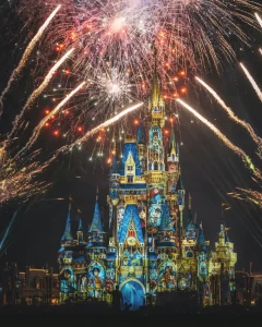 Cinderella's castle representing how a family can have an affordable trip to Disney