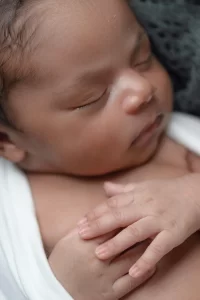 a newborn baby sleeping