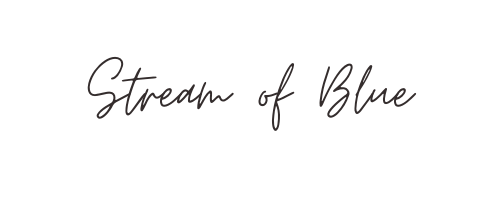 Stream of Blue logo, words only