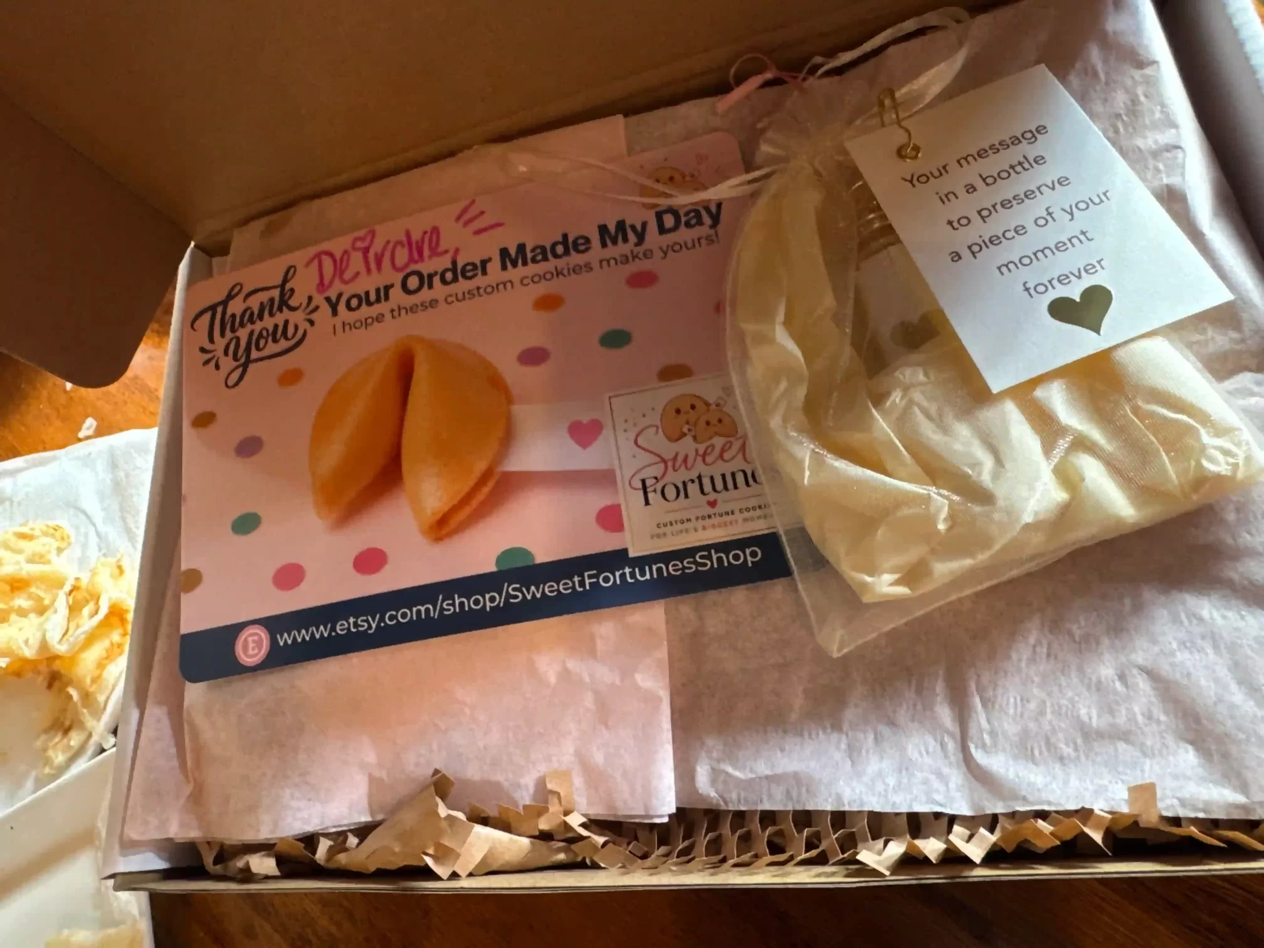 A box of fortune cookies, representing a Freaky Friday birthday idea